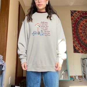Embroidered mom sweatshirt